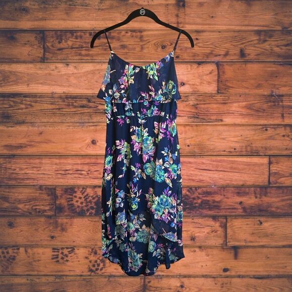 5 forā$25š„Girls Medium Arizona Floral High-Low Spaghetti StrapāDress - Picture 1 of 4